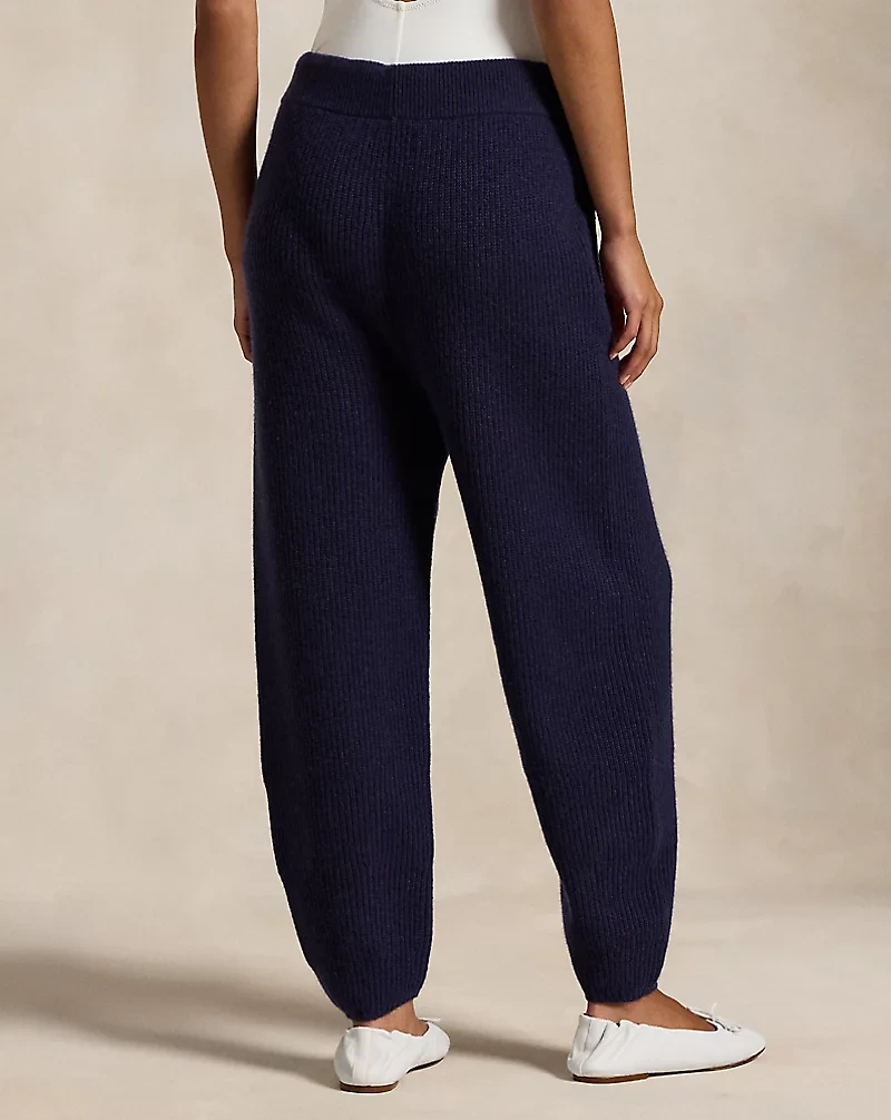 Rib-Knit Cashmere-Wool Pant