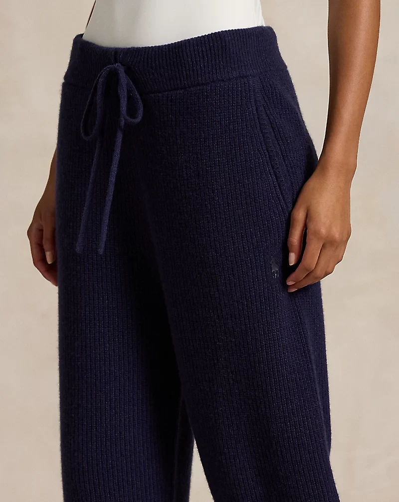 Rib-Knit Cashmere-Wool Pant