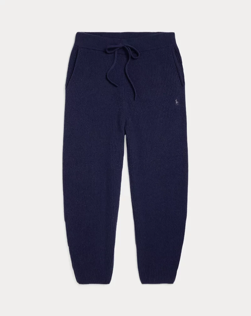 Rib-Knit Cashmere-Wool Pant