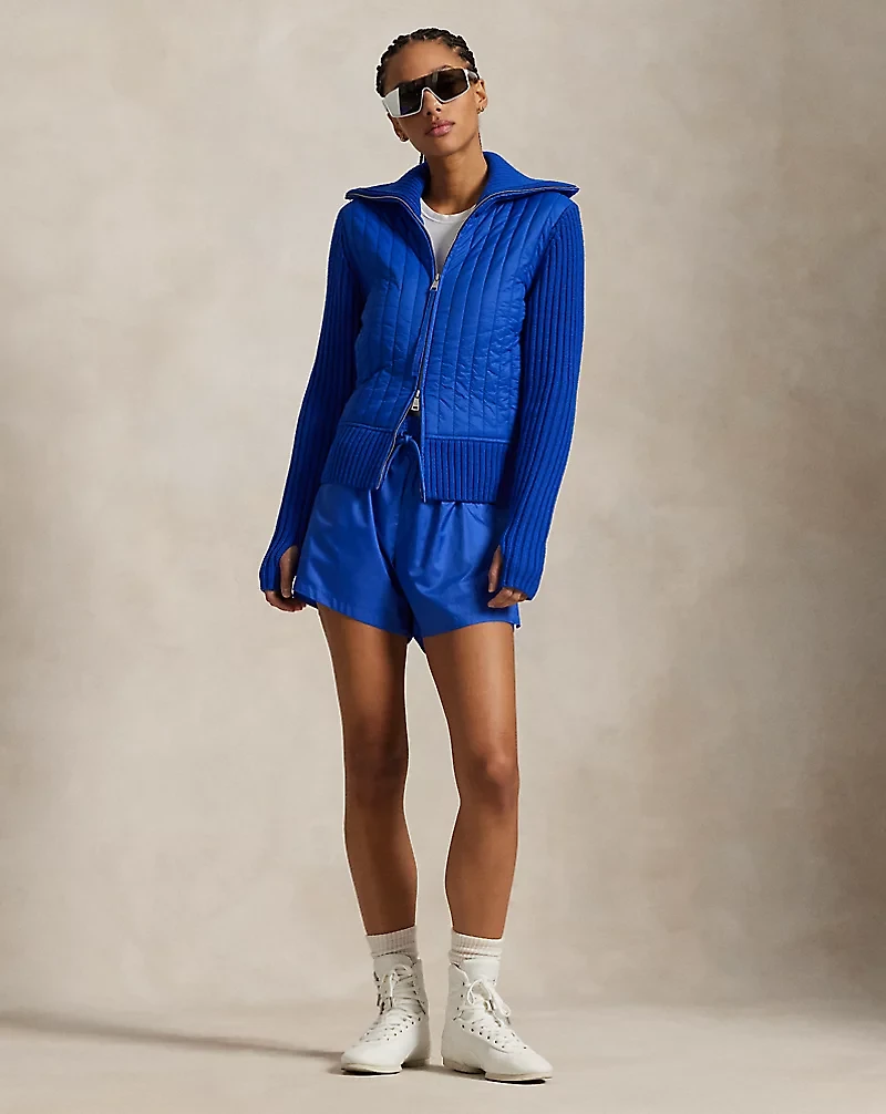 Hybrid Wool Funnelneck Jacket