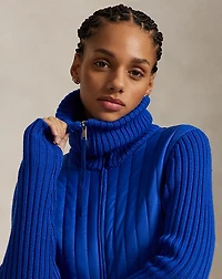 Hybrid Wool Funnelneck Jacket