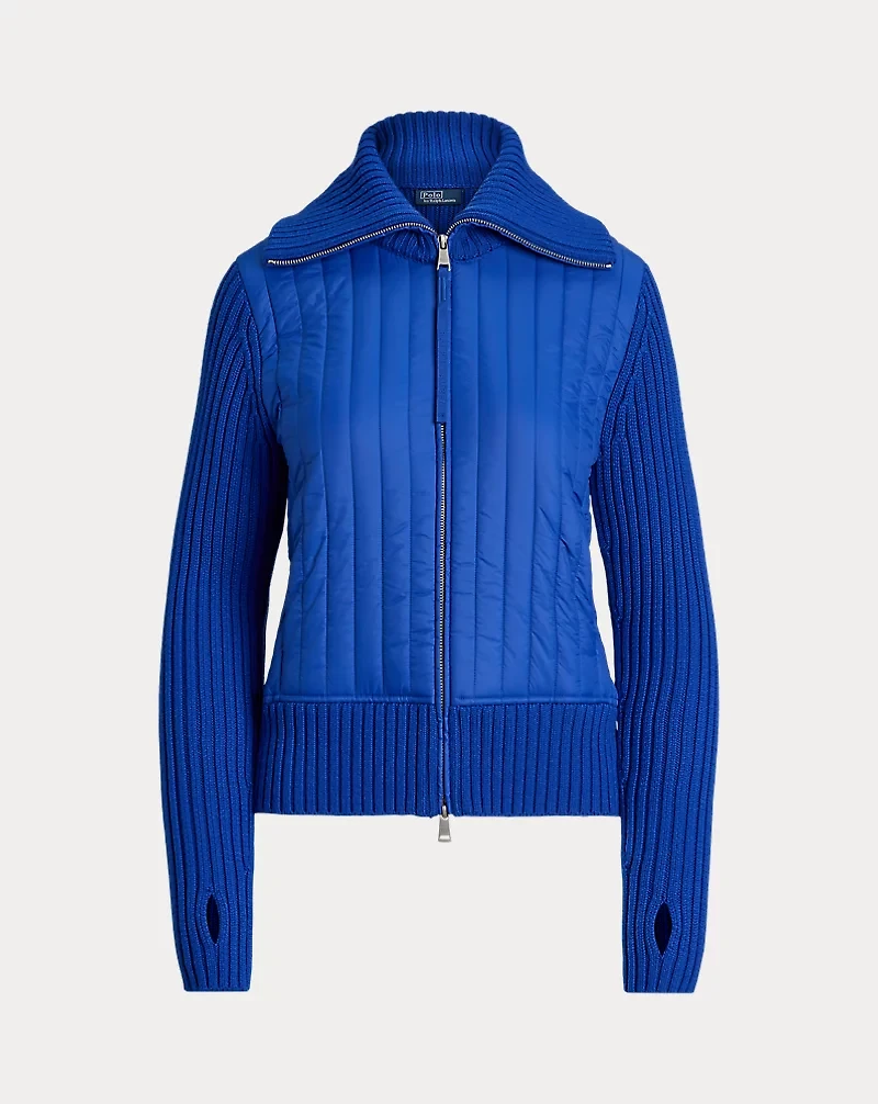 Hybrid Wool Funnelneck Jacket