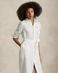 Belted Linen Shirtdress
