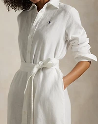 Belted Linen Shirtdress