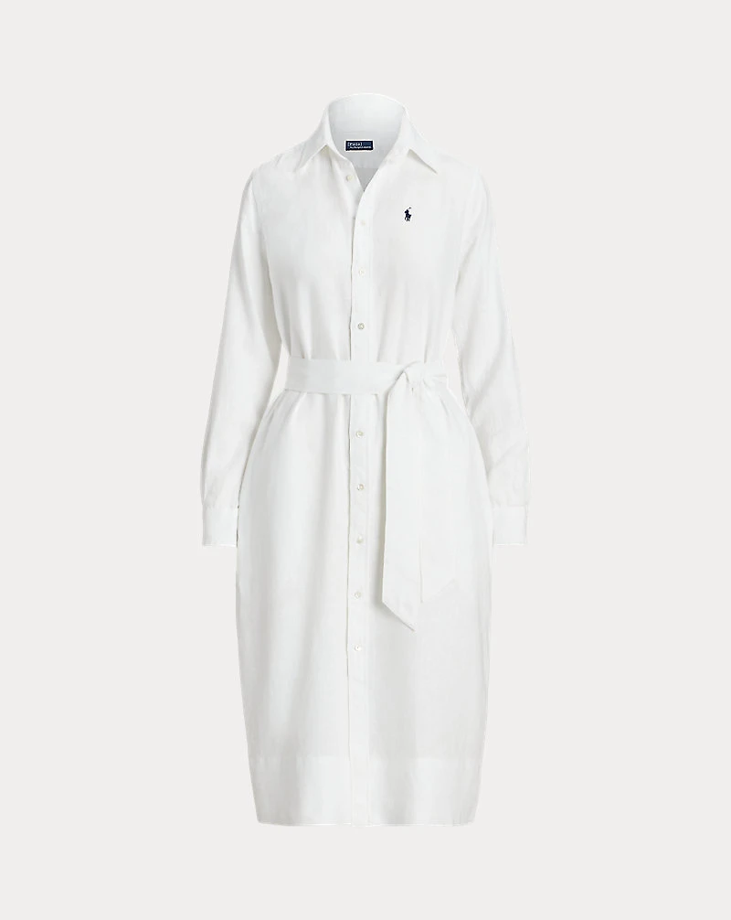 Belted Linen Shirtdress