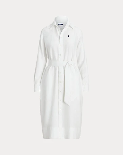 Belted Linen Shirtdress
