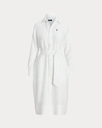Belted Linen Shirtdress