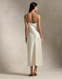 Satin Midi Slip Dress