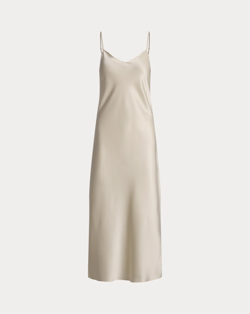 Satin Midi Slip Dress