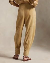 Suede Tapered Wrap Pant