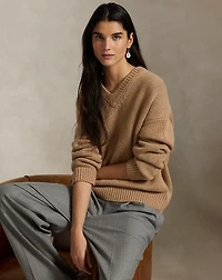 Cashmere High V-Neck Sweater