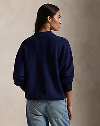 Polo-Collar Fleece Pullover