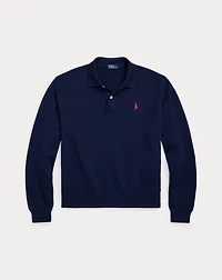 Polo-Collar Fleece Pullover