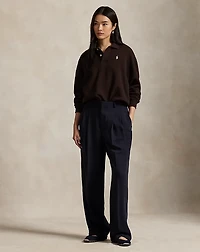 Polo-Collar Fleece Pullover