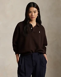 Polo-Collar Fleece Pullover