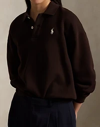 Polo-Collar Fleece Pullover