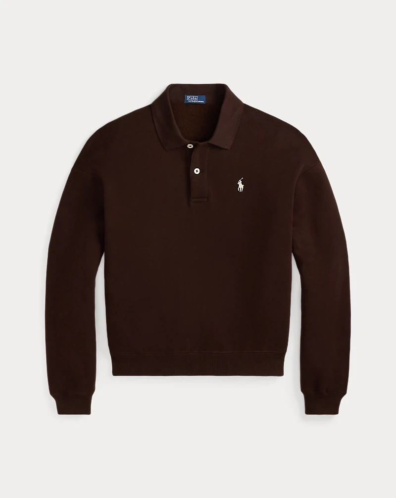Polo-Collar Fleece Pullover