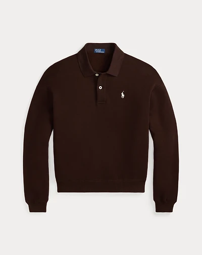 Polo-Collar Fleece Pullover