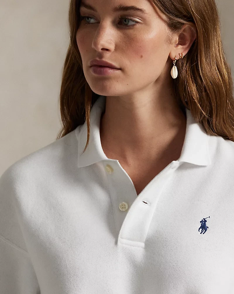 Polo-Collar Fleece Pullover