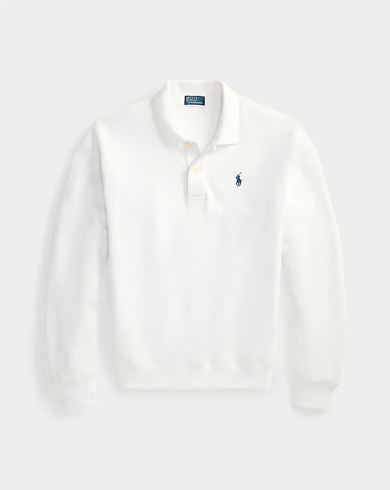 Polo-Collar Fleece Pullover