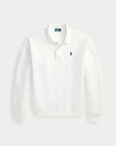 Polo-Collar Fleece Pullover