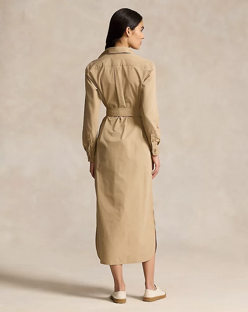 Belted Cotton Midi Shirtdress