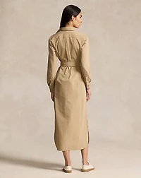 Belted Cotton Midi Shirtdress