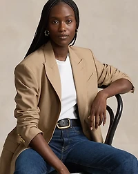 Double-Breasted Wool-Blend Blazer