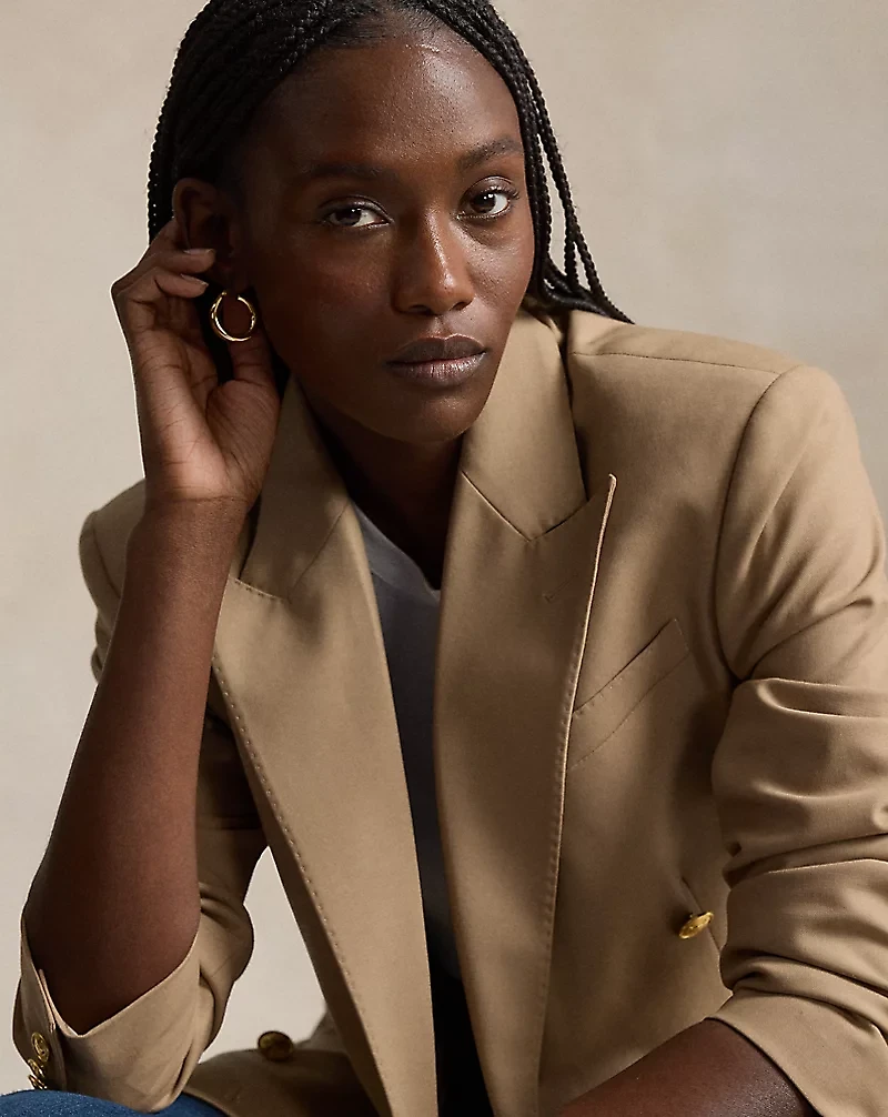Double-Breasted Wool-Blend Blazer