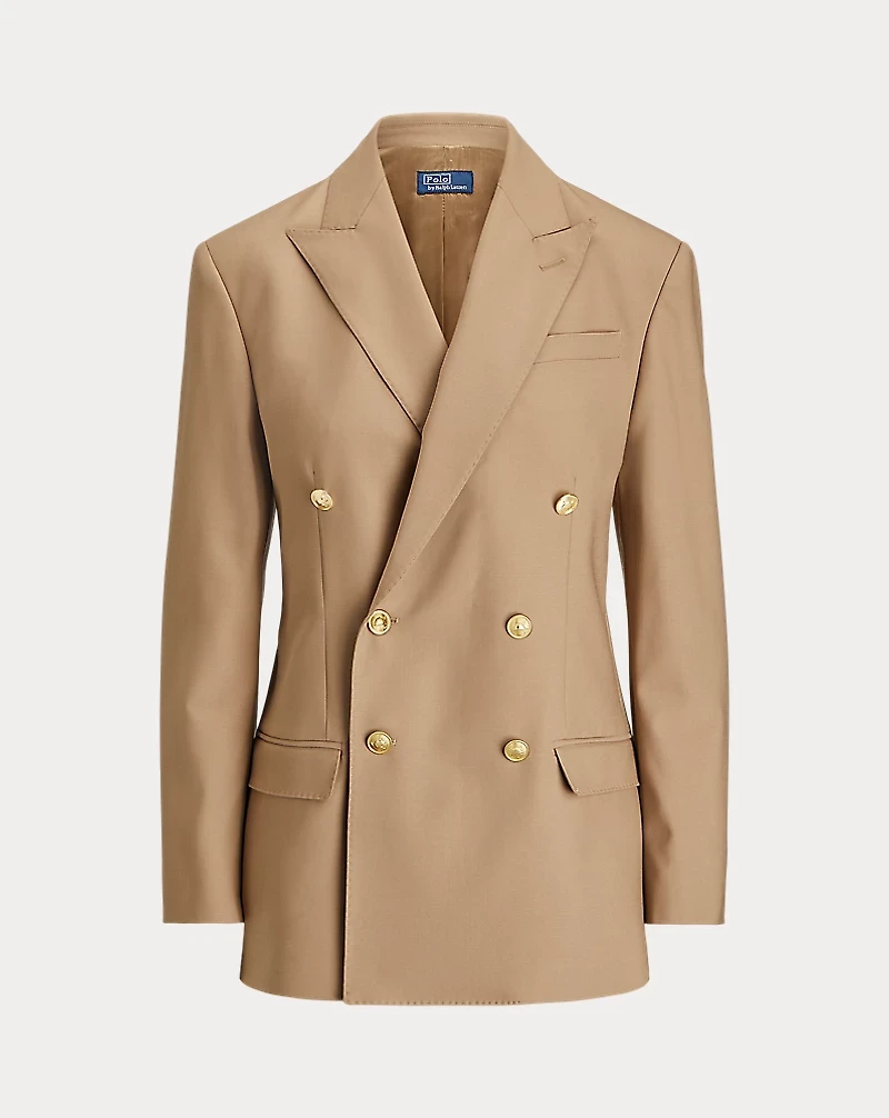 Double-Breasted Wool-Blend Blazer