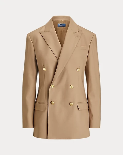 Double-Breasted Wool-Blend Blazer