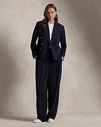 Double-Breasted Stretch-Wool Blazer