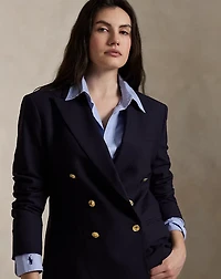 Double-Breasted Stretch-Wool Blazer