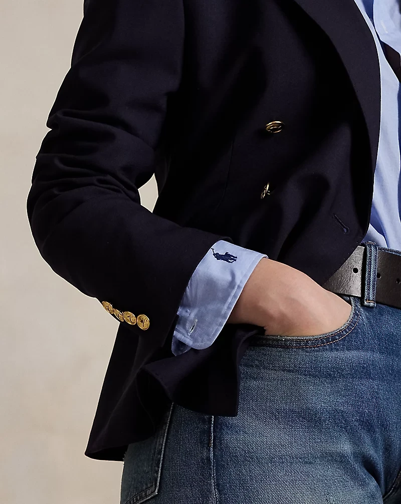 Double-Breasted Stretch-Wool Blazer