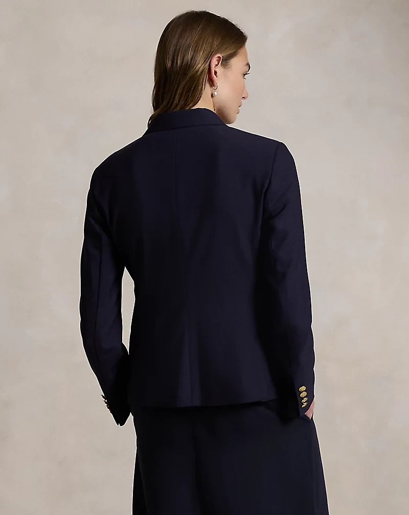Double-Breasted Stretch-Wool Blazer