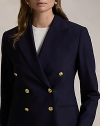 Double-Breasted Stretch-Wool Blazer
