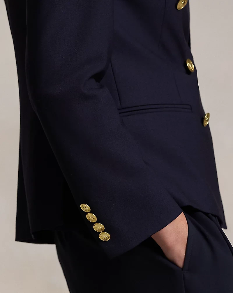 Double-Breasted Stretch-Wool Blazer