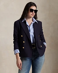 Double-Breasted Stretch-Wool Blazer