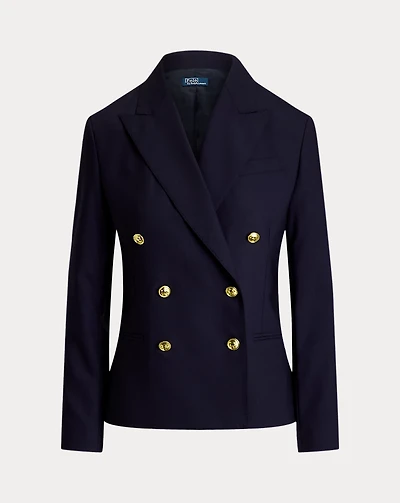 Double-Breasted Stretch-Wool Blazer