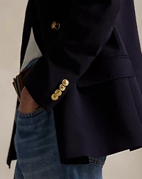Double-Breasted Stretch Wool Blazer
