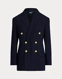 Double-Breasted Stretch Wool Blazer