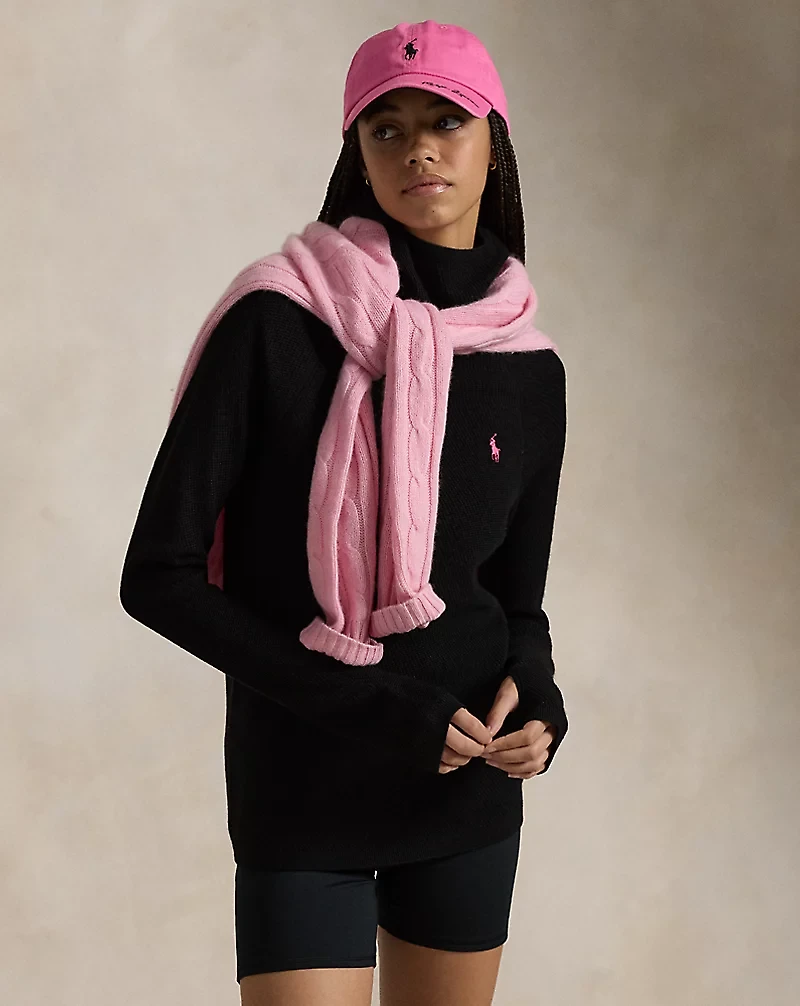 Pink Pony Worsted Wool Snood Pullover