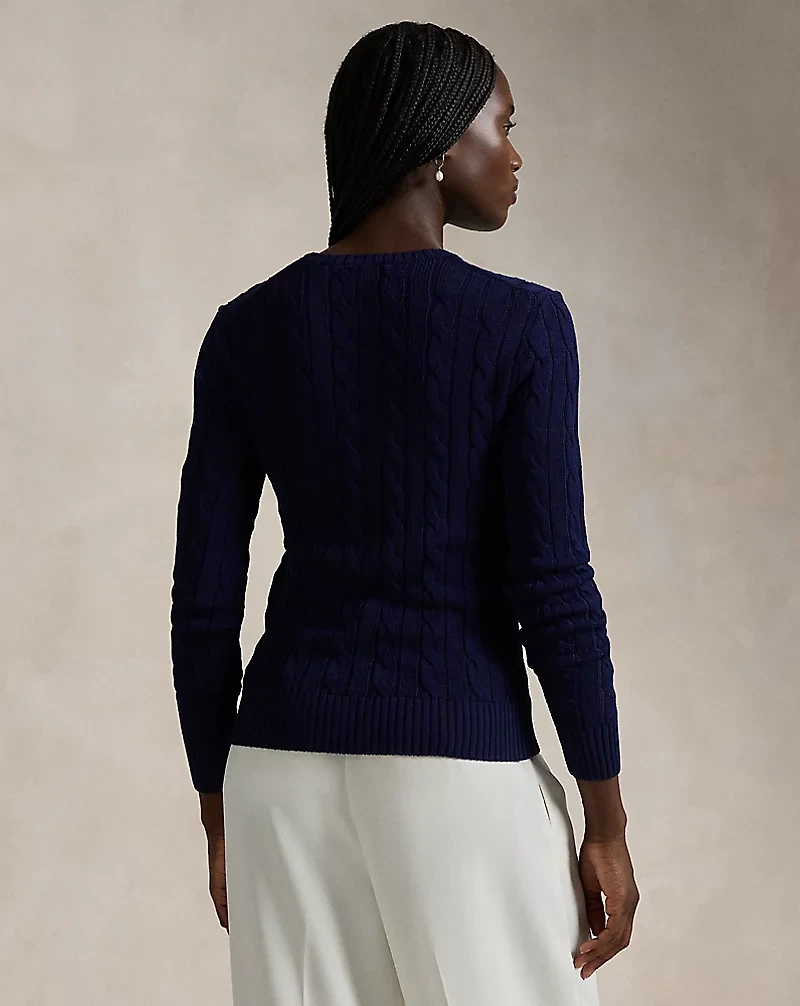 Cable-Knit Crewneck Sweater