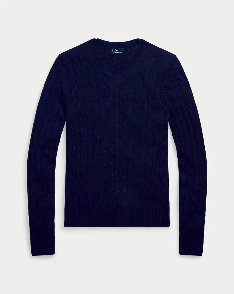 Cable-Knit Crewneck Sweater