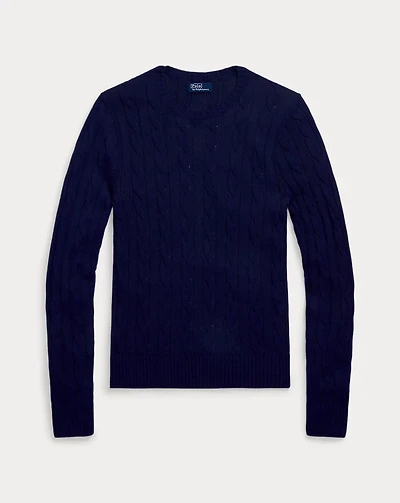 Cable-Knit Crewneck Sweater