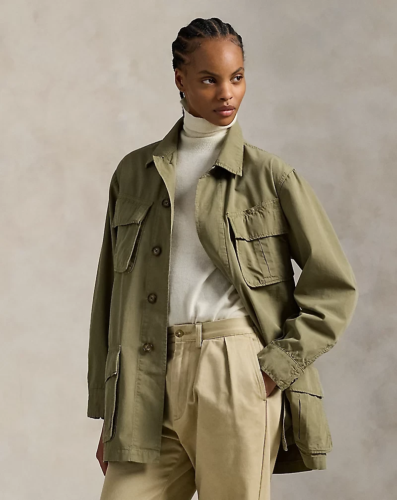Cotton Canvas Utility Jacket