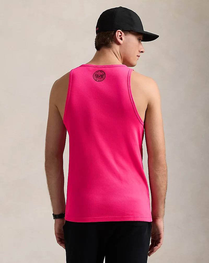 Pink Pony Ribbed Cotton Tank