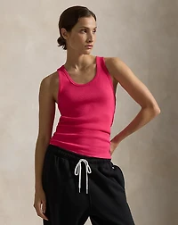Pink Pony Ribbed Cotton Tank