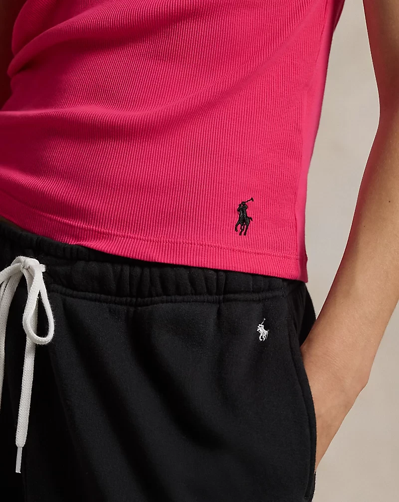 Pink Pony Ribbed Cotton Tank