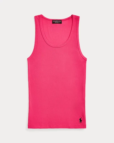 Pink Pony Ribbed Cotton Tank